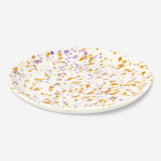 Plate with splash pattern